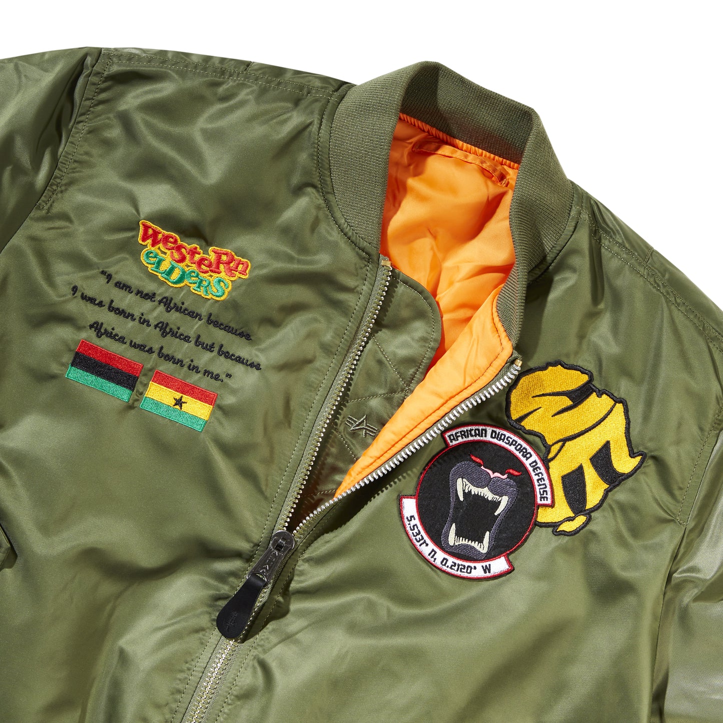 African Diaspora Defense MA-1 Bomber- Sage