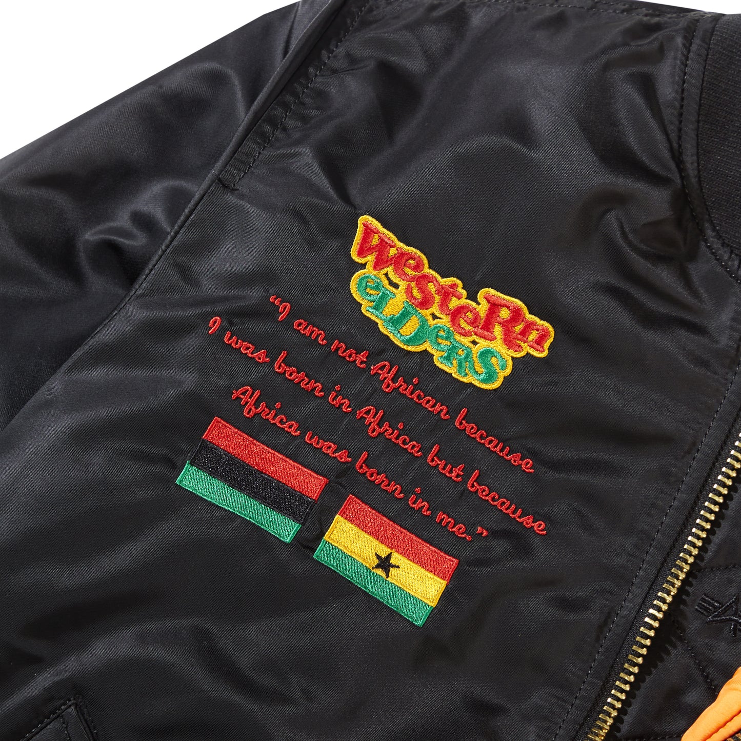 African Diaspora Defense MA-1 Bomber- Black