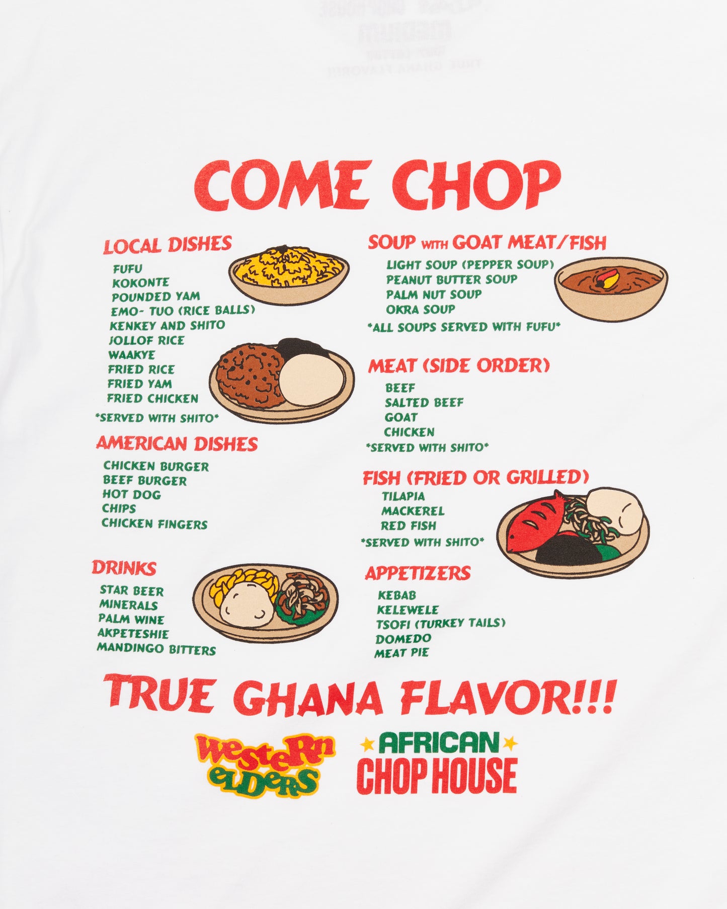 ACH x Western Elders True Ghana flavor tee- White