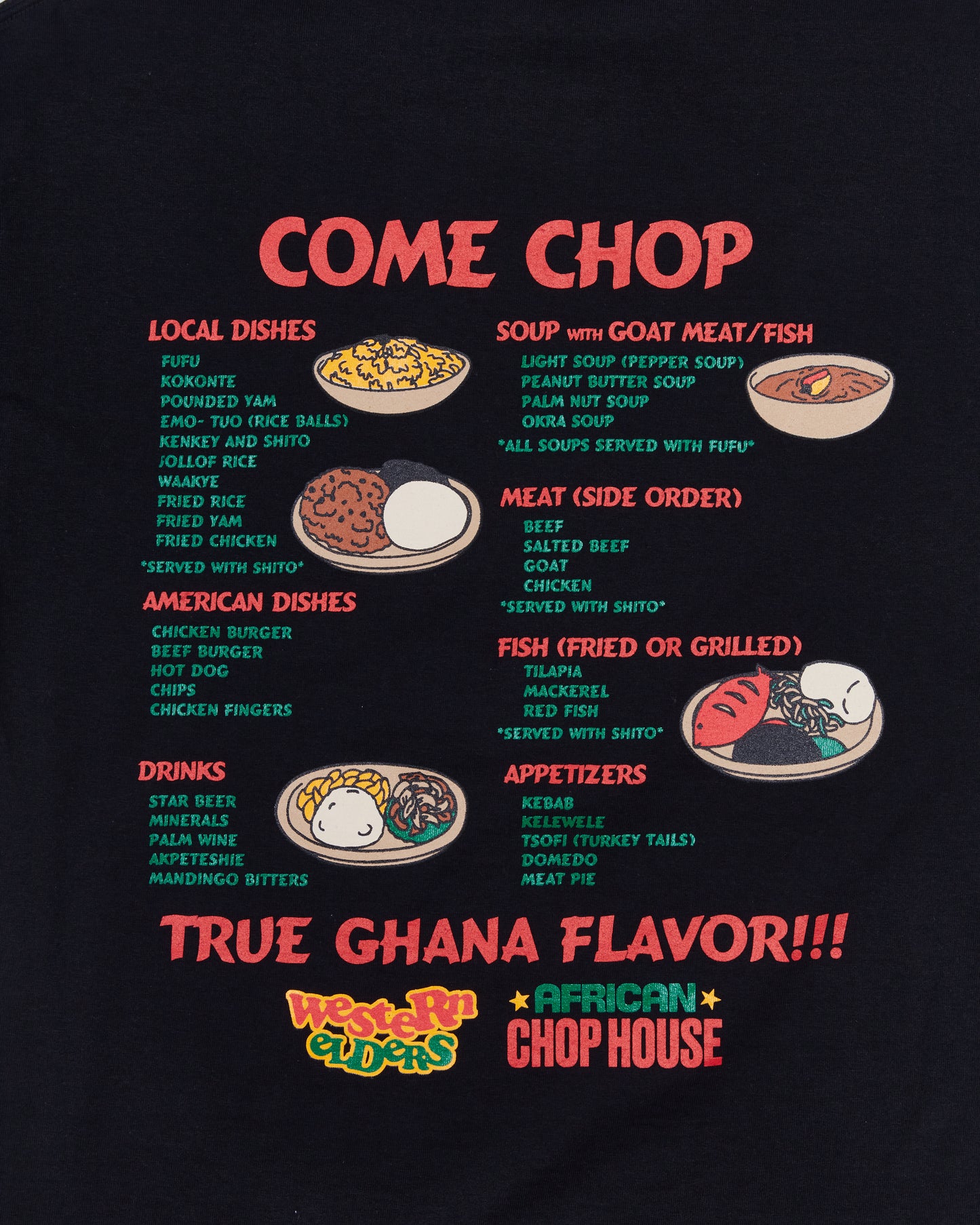 ACH x Western Elders True Ghana Flavor tee- Black