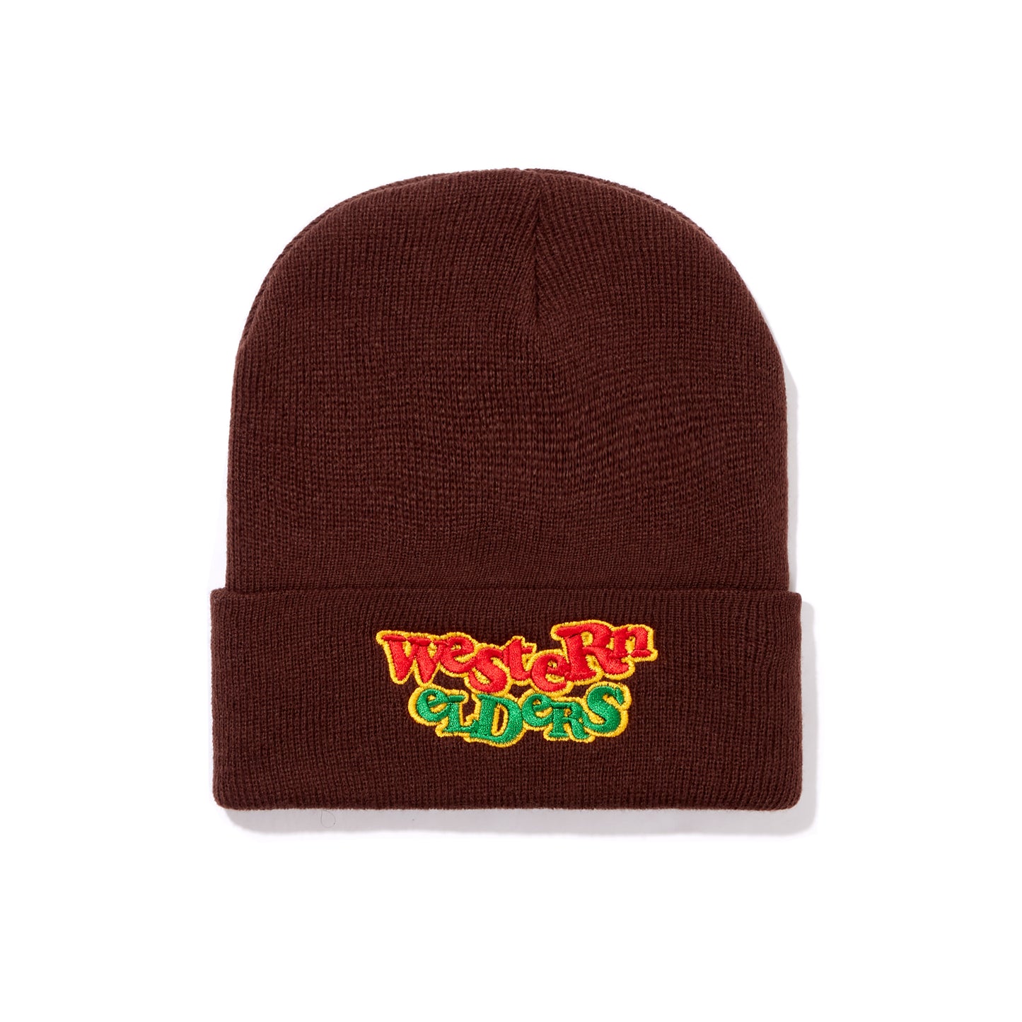 Playtime logo classic cuff beanie- Brown